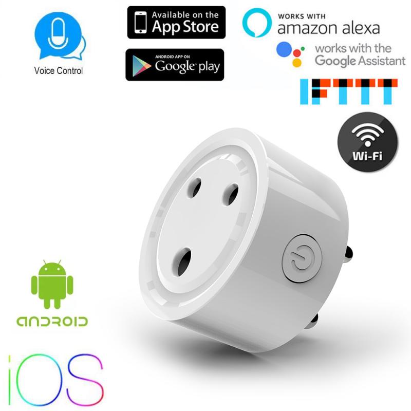 Smart Plug South Africa/India - 10A 220-240V 600W - WiFi Remote Control Timer - Works with Alexa & Google Home