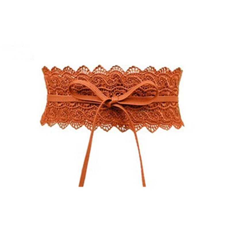 Zwart Wit Brede Corset Lace Riem Vrouwelijke Zelf Tie Tailleband Riemen Voor Vrouwen Trouwjurk Taille Band Accessoires: D