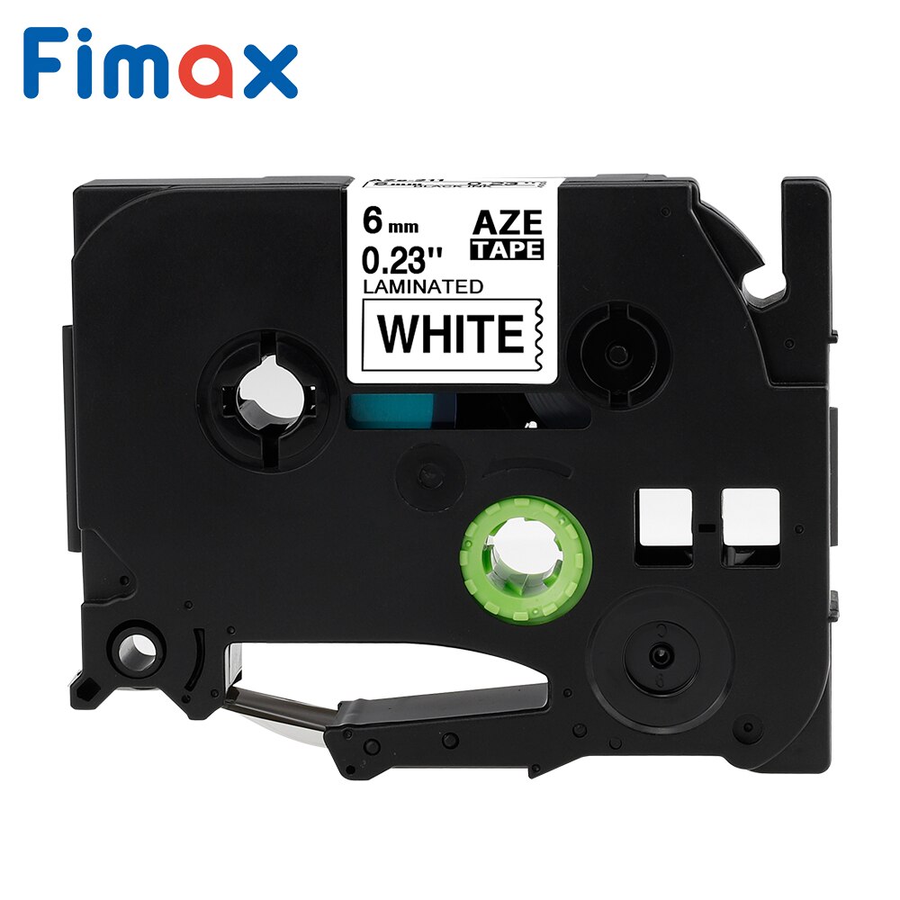 Fimax 2 Packs Compatibel voor Brother P-touch Label Tape TZe-211 Tze211 Zwart op Wit voor Brother P- touch Label Printer Tze Tape