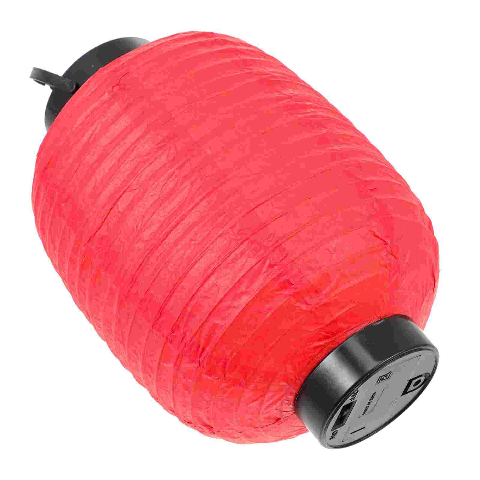 1Pc Japanese Style Paper Lanterns Folding Oval Lantern Decorative Paper Lantern Folding Paper Lantern Party Decoration Prop