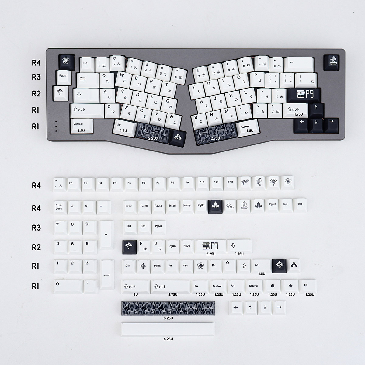 GMK Sushi TaiChi grand ensemble DYE-SUB PBT Keycap personnalité personnalisée japonaise profil cerise Keycaps pour clavier mécanique 61/64