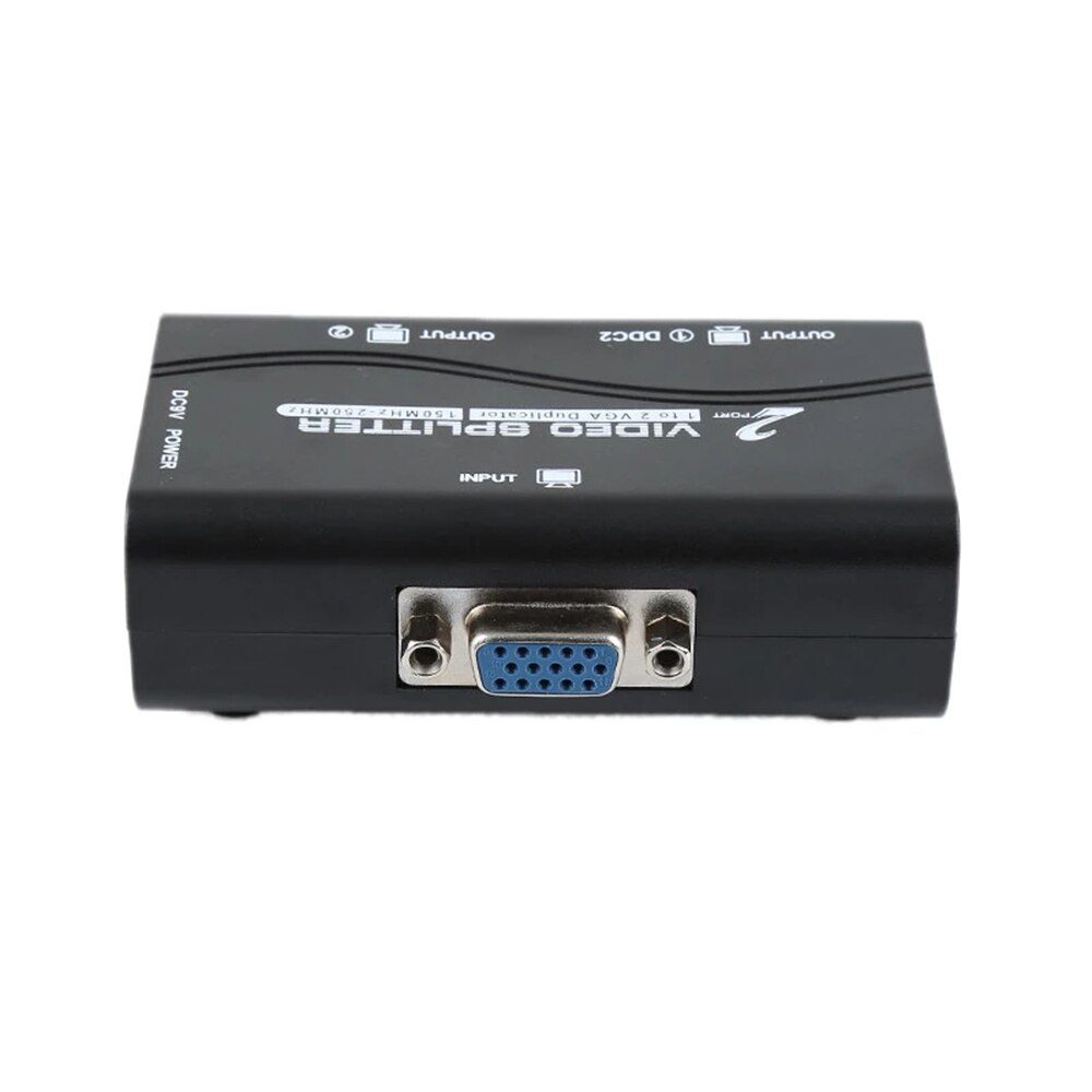 1 pc to 2 skjerm 1 to 2 delt skjerm vga splitter video splitter duplikator adapter med usb -kabel