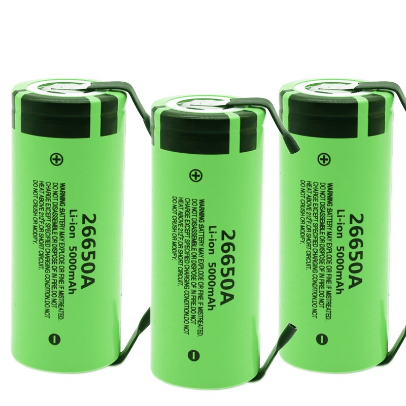 3.7V 26650 Battery 5000mAh Li-ion Rechargeable Battery For LED Flashlight Torch Li-ion Battery accumulator battery