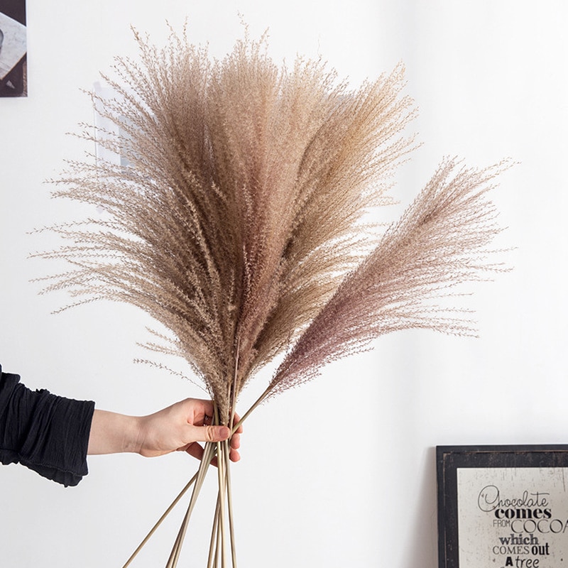 10 st pampas gräs dekor phragmites & vass blommor hem juldekoration torkad blombukett naturliga växter