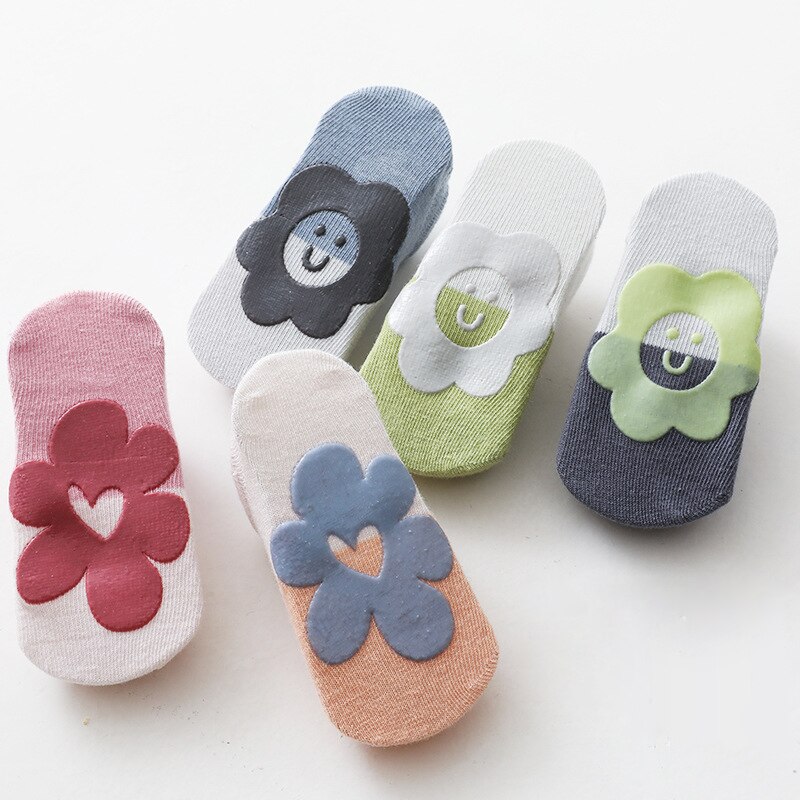 Calzini da pavimento antiscivolo traspiranti Warmom calzini da ragazzo per bambina calzini per bambini da interno calzini in cotone Color caramella calzini da sole