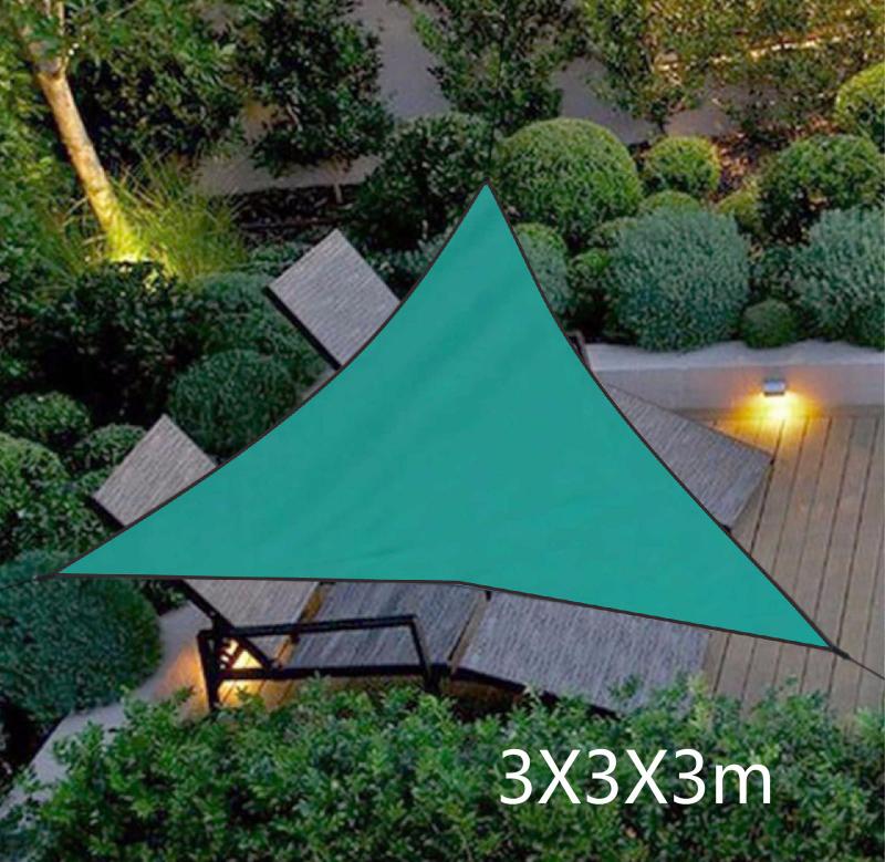 Triangle soleil abri auvent auvent abris Anti-UV soleil ombre voile imperméable tente bâche Portable en plein air Camping pique-nique tissu: 06 3X3X3m