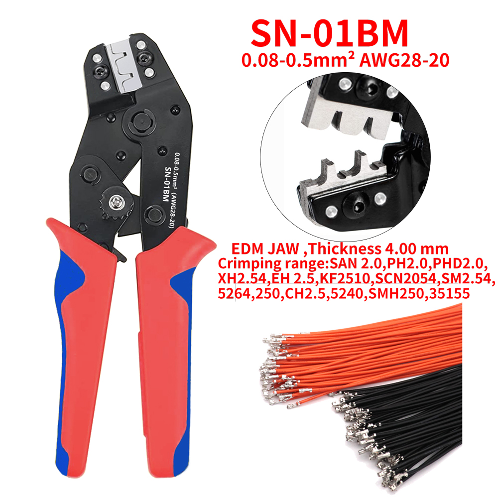 SN-01BM Krimptang Dupont Termianls Handgereedschap Set-2.54mm Dupont Connector En Crimp Pins 2.54Mm JST-XH Connector Clamp Kit
