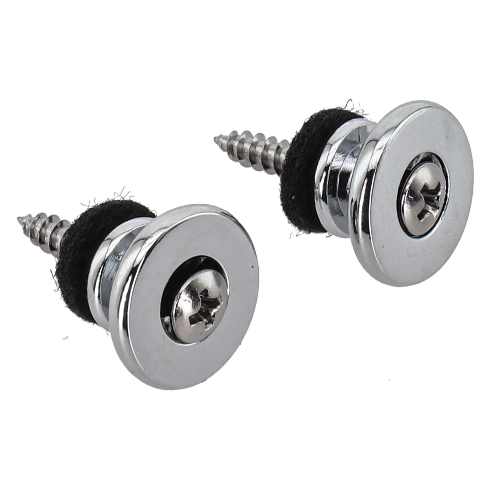 2 Stuks Gitaarband Sloten Zilver Zwart Bas Knop Gesp Gitaar Gitaar Onderdelen Ukelele Vervangen Veelzijdige Compatibiliteit Onderdelen