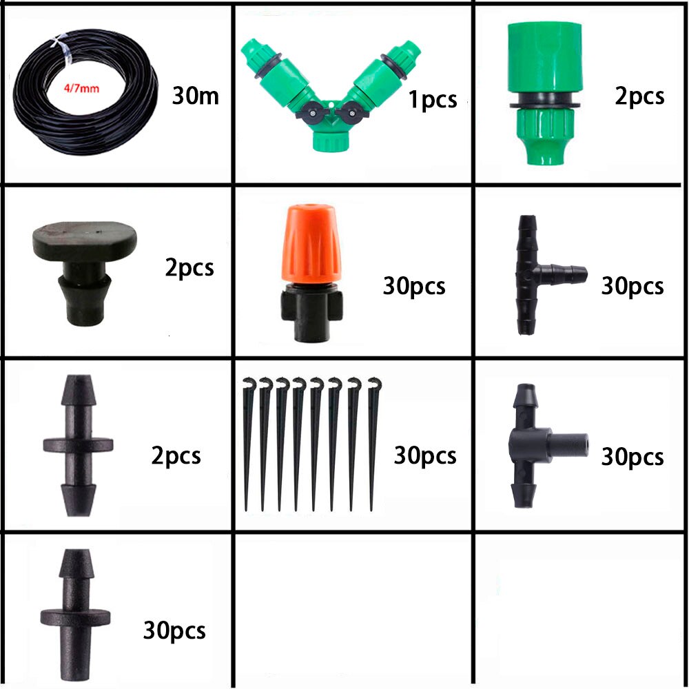 DIY Garten Mikro Tropfen Bewässerung Bewässerung System Garten Bewässerung Bewässerung Bausatz Topfpflanze Bewässerung System Wasser Brunnen: Licht Grün