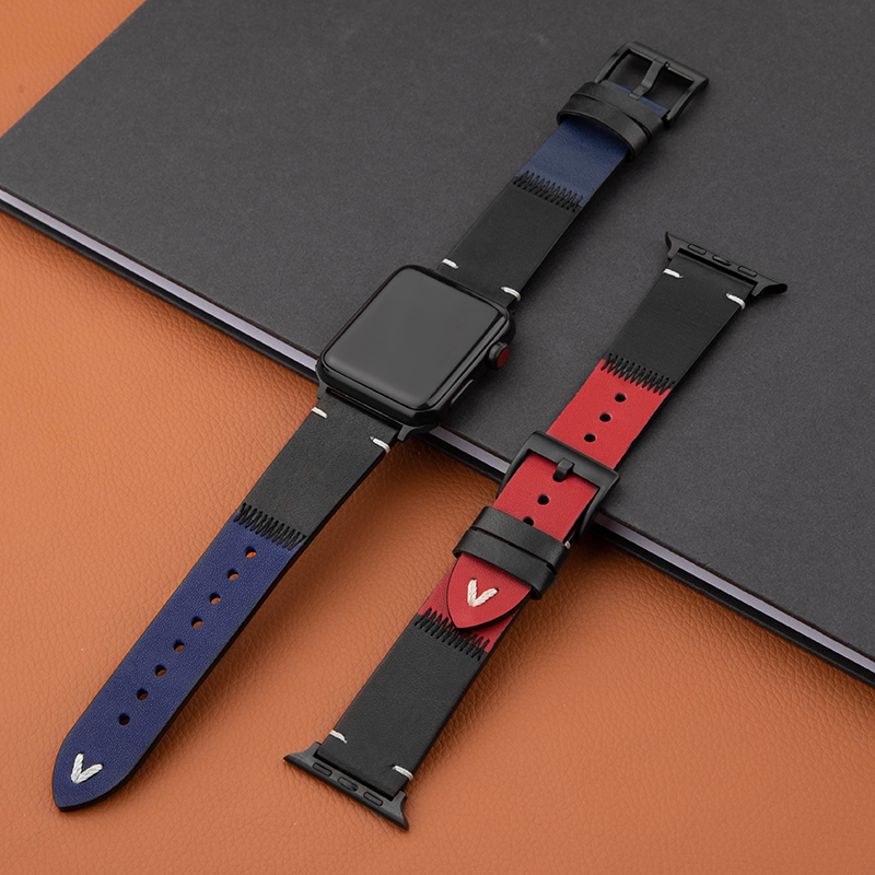 Rindslederarmband für Apfel Uhr Band Ultra 2 49 mm 44 mm 40 mm 38 mm/42 mm Sportarmband iWatch Serie 9 8 7 3 4 5 6 SE 41 mm/45 mm