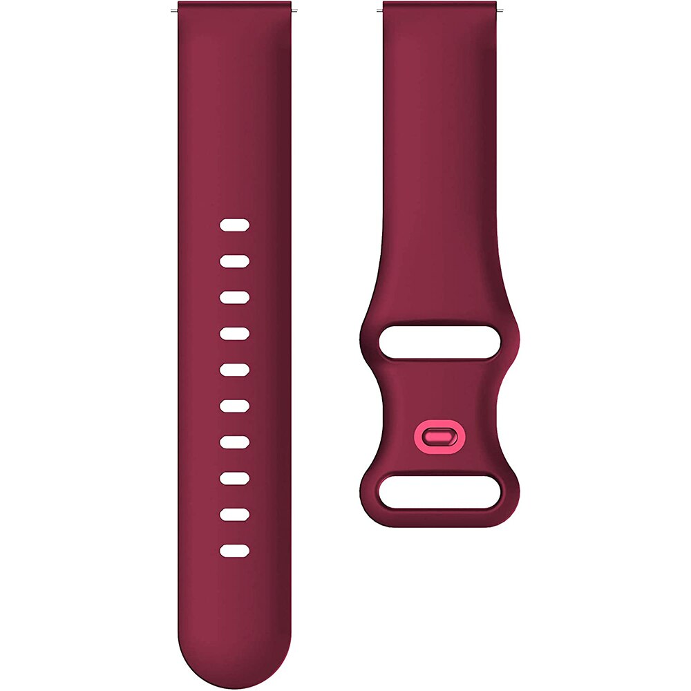 För oneplus klocka silikonarmband klockarmband one plus smartwatch sportband armband byt ut tillbehör armband klockarmband: Vin, röd
