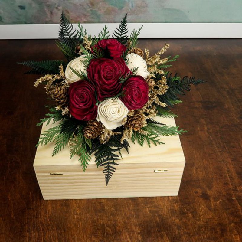 Handgemaakte Rose Kunstmatige bruid Rood Boeket Bruidsmeisje Boeket bruidsboeket boeket mariage ramo de novia Bruiloft bloem