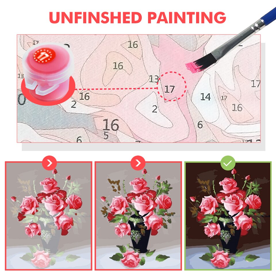 HUACAN Painting By Number Winter Scenery Kits Drawing Canvas HandPainted Home Decor DIY Oil Pictures By Numbers Landscape