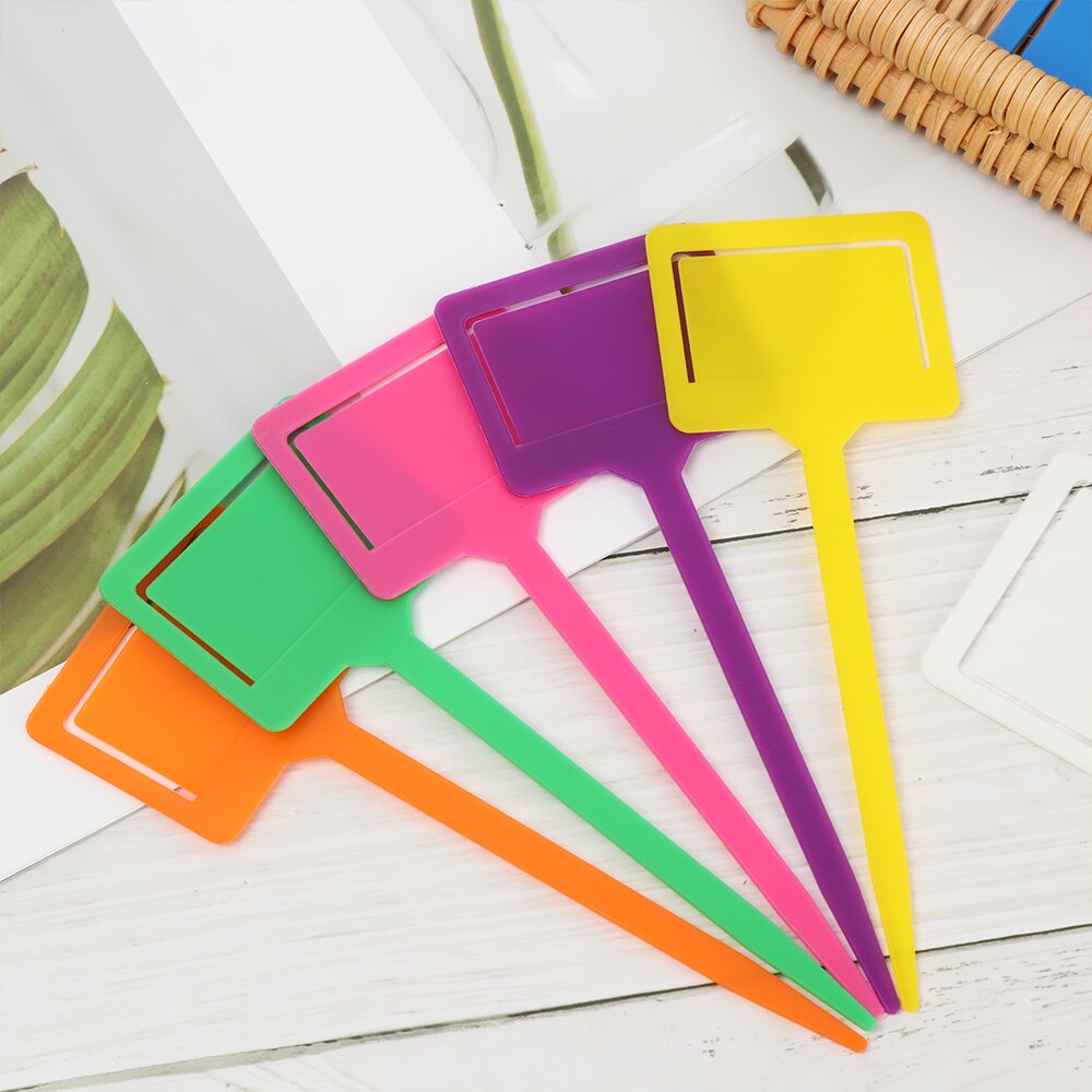 20 stuks tuinlabels, plastic plantenbak, zaadlabel, marker, t-vormige kweekpotten, insteekkaart, waterdichte labels, kasgereedschap