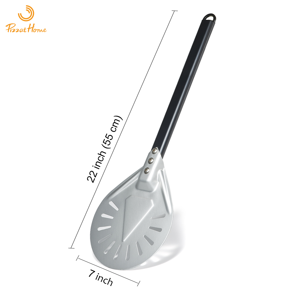 PizzAtHome 7/8/9 Zoll Pizza Drehschale Aluminium Pizzaschaufel Pizzaschale Paddel Kurzes Pizzawerkzeug Ofenzubehör: Armee Grün