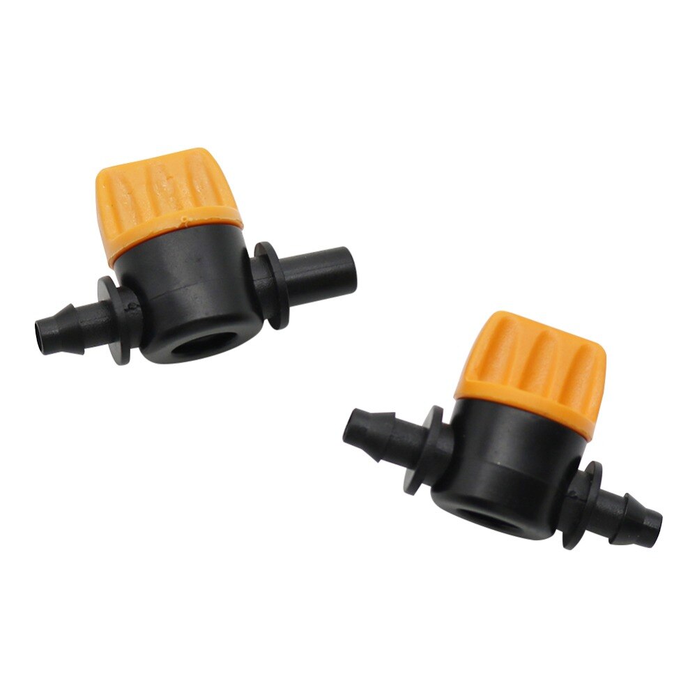 4mm Barb Mini Valve Landbouw Greenhouse Waterstop Slang Connector Tuin Irrigatie Kraan Valve slang joiner 6 Pcs