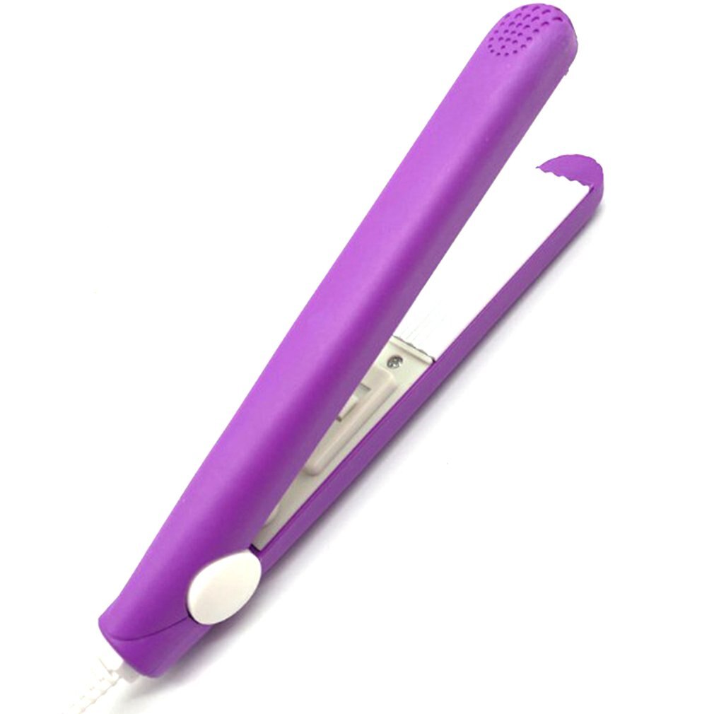 Lisseur à cheveux double usage humide et sec, mini fer à lisser ondulé, outils de modelage portables électriques: Violet