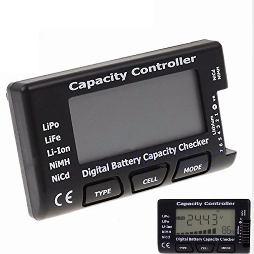 RC CellMeter-7 Digital Battery Capacity Checker LiPo LiFe Li-ion Nicd NiMH Battery Voltage Tester Checking CellMeter7