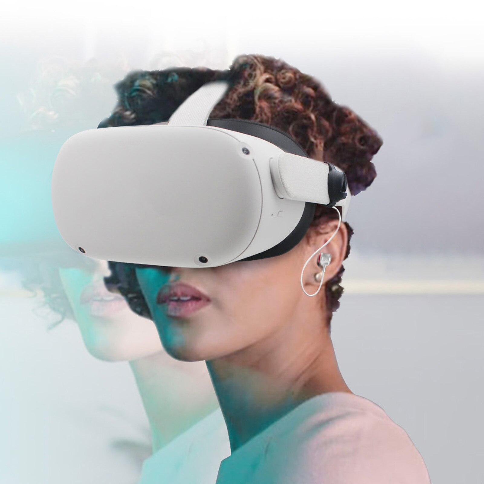 VR Accessories Gaming Headsets For Oculus Quest 2 VR Headset Deep Bass Wire Earphone Headphone In-ear Earbuds For Oculus Quest 2