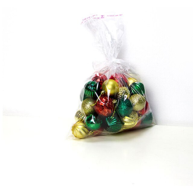 Pvc Afstoffen Speciale-Vormige Kerstbal Kerstboom Decoratie Hanger 30Sets Van Dozen Voor Bruiloft Decoratie: Default Title