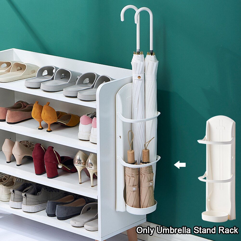 Wall Mounted Stick On Entryway Hanger Office Storage Stand For Home Adjustable With Drip Tray Organizer Foldable Umbrella Rack