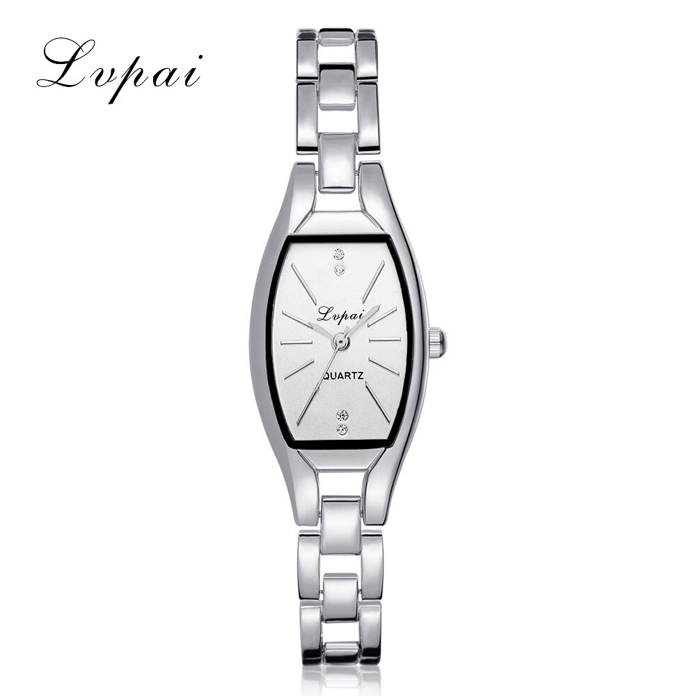 Lvpai Persoonlijkheid Horloge Hoofd Quartz Horloge, Elegante En Beknopte Horloge Met Diamant: Silver white noodles