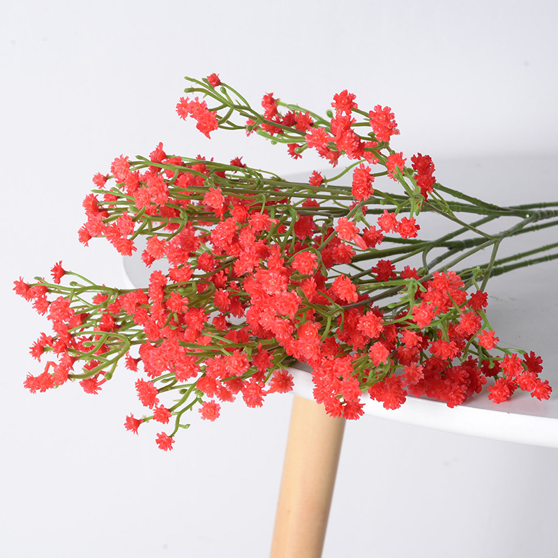 Ramo de flores de estrellas de cielo Artificial de 52cm, azul y blanca, decoración navideña para el hogar, accesorios de fotografía, planta, decoración de boda: Naranja