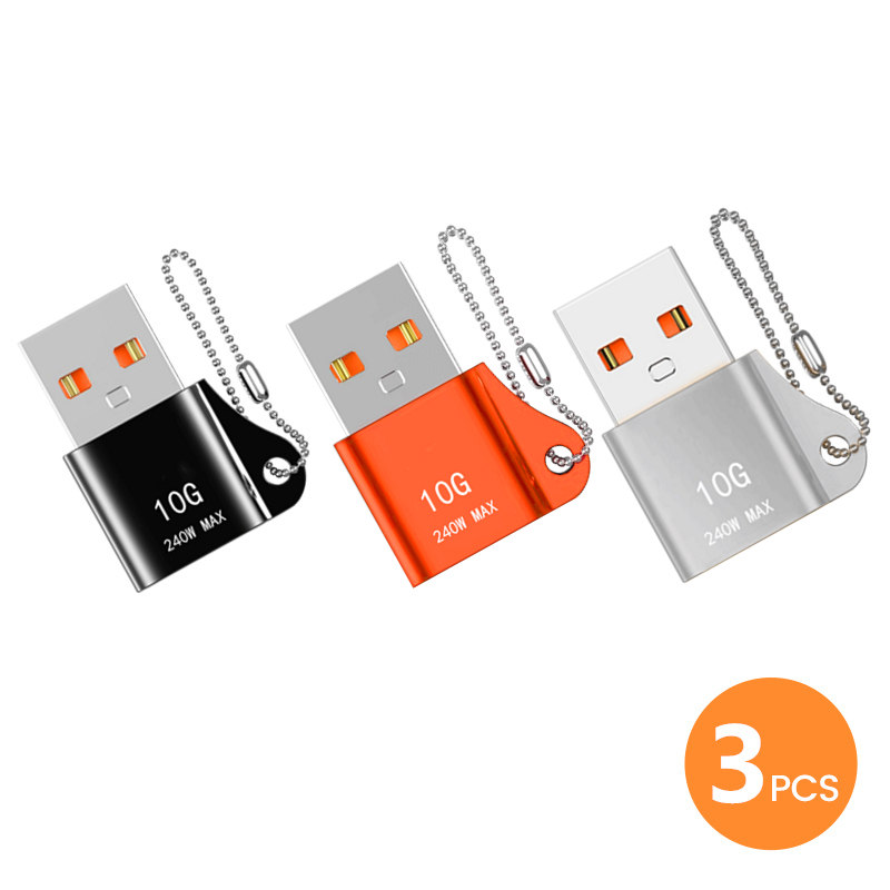 3-1szt USB 3.0 do typu C Mini szybki transfer typu C żeński do USB Adapter odpowiedni do komputerów przenośnych Ładowarka samochodowa Konwertery