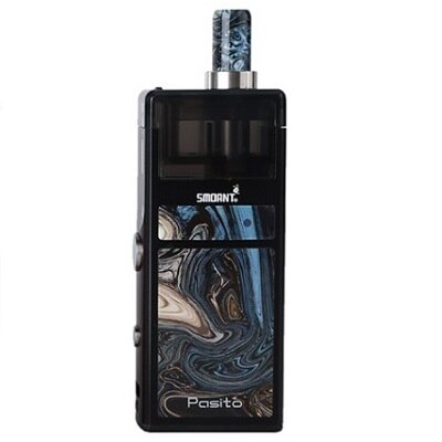 在庫オリジナル Smoant Pasito Pod キット 25 ワット 1100mAh Mod 3 ミリリットル空のカートリッジメッシュ 0.6ohm/Ni80 1.4ohm コイル気化器 VS オリオン: Black