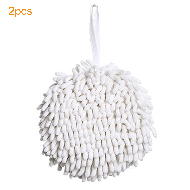 Wipe Hands Towel Ball Super Absorbent Fast Drying Soft To The Touch Prevent Bacterial Growth Health Bathroom Accessories: 2 White