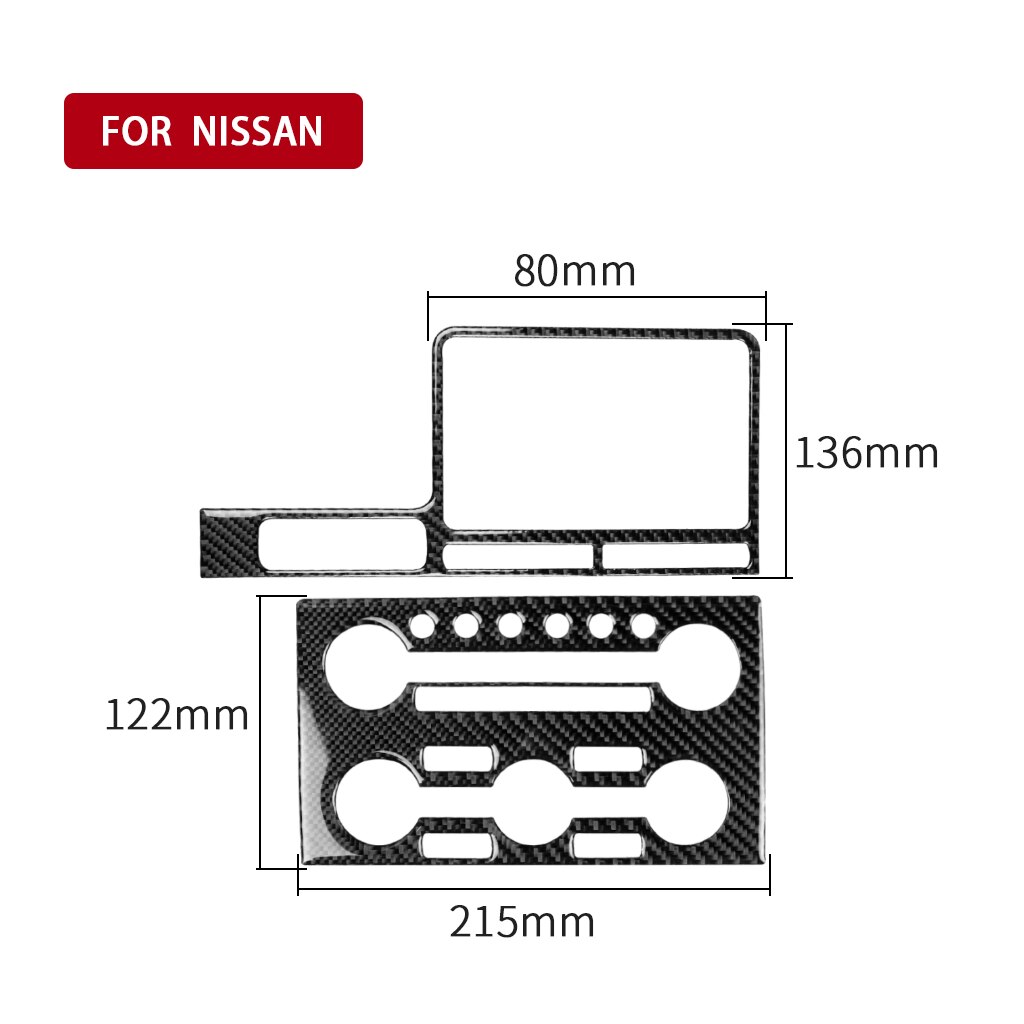 Trims GPS Panel Sticker Accessory Parts Replacement For Nissan GT-R R35 08-16 Left Carbon Fiber Navigation Black