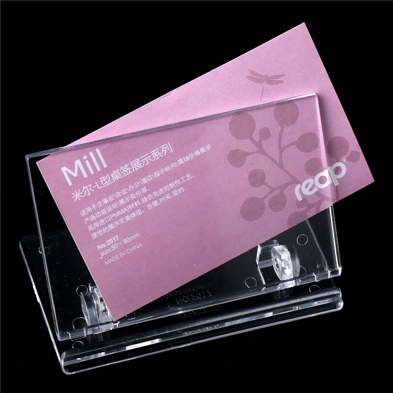 5- -paks reap mill ps l-form bordskiltholder kortdisplaystativ prislapp serviceetikett kontorklubb bedrift restaurant
