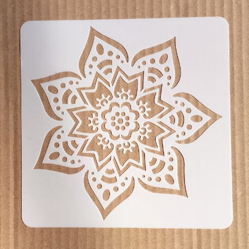 Pochoir Mandala pour meubles, 30x30Cm, 1 pièce, peinture murale, décoration, superposition plastique, bricolage, coloration, gaufrage, scrapbooking: c13