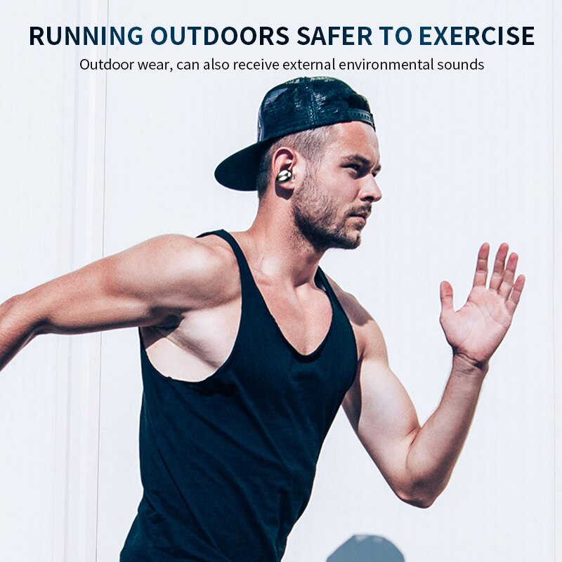 S19 Beengeleiding Draadloze Hoofdtelefoon Bluetooth 5.0 Oortelefoon Met Opladen Case 2200Mah Draadloze Sport Muziek Oordopjes Hoofd