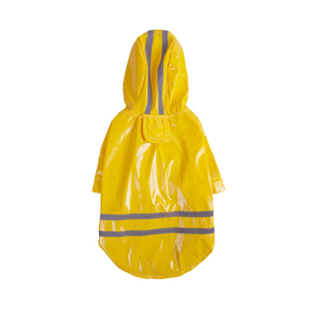 Pet Dog Raincoats Solid Hooded Raincoat Pet Waterproof Puppy Dog Jacket Outdoor Coat Pet Products yl: Yellow  / M