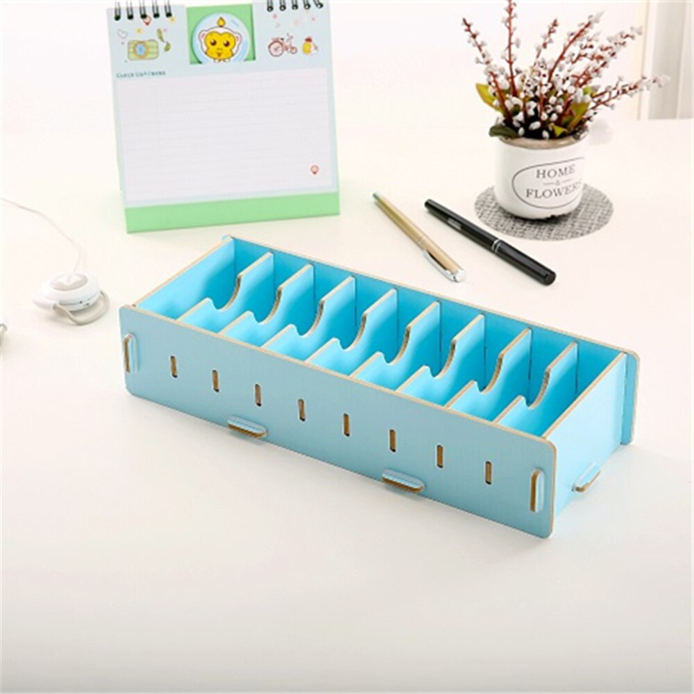 DIY Bamboo Wooden Bussiness Card holder Stationery Memo Note Holder Storage box