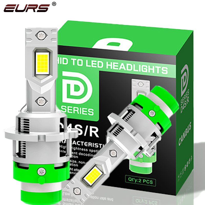 Lampe de Sauna LED pour Voiture, Ampoule D2S D4S 45W 12V 6500K Canbus Brave Free Plug and Play Auto, 1:1 HID 12V-24V, 2 Pièces: blanc chaud