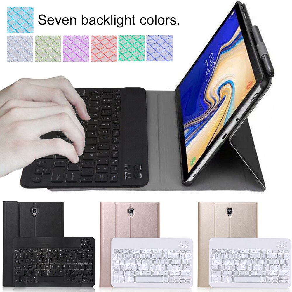 Wireless Keyboard Case Voor Samsung Galaxy Tab Een 10.5 T590 T595 T597 SM-T590 SM-T595 Smart Cover Flip Stand Beschermende case
