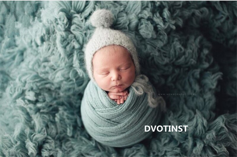 Dvotinst Neonato Fotografia Puntelli per il bambino Del uncinetto Del lavorare a maglia Cofano Sfera Sveglia Cappello Fotografia Accessorio studio Germogli di Puntelli Foto