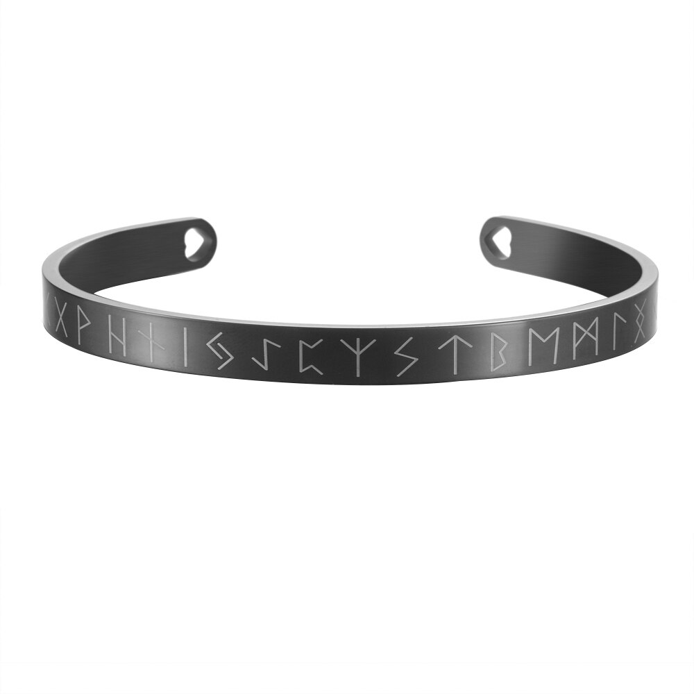 4 cores de aço inoxidável pulseiras gravadas citações inspiradoras letras artesanais viking manguito mantra pulseira feminino presentes SL-144: D / 6mm width