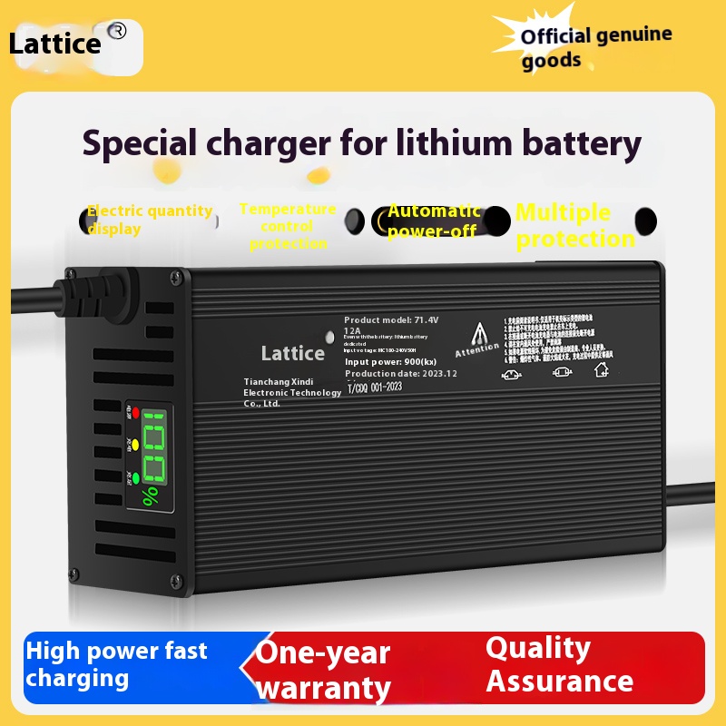 67.2v 5a li-ion 16s lithium-batteri elbiloplader aluminiumskal 48v 60v 10a 8a 71.4 hurtigopladning 3 tre fire hjul
