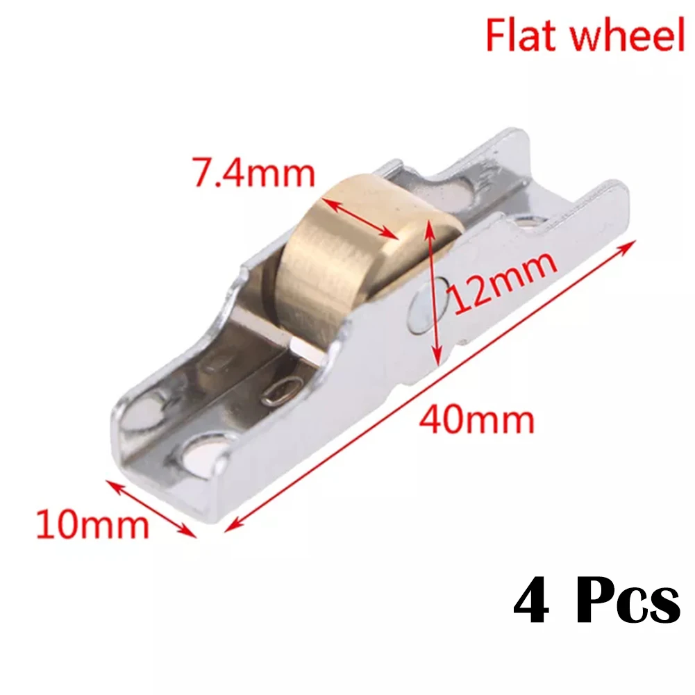 Stainless Steel Window Pulley Glass Upperand Down Pulleys Wheel Sliding Door Roller Runner Mute Wheel Track Pulley Furniture: Beige