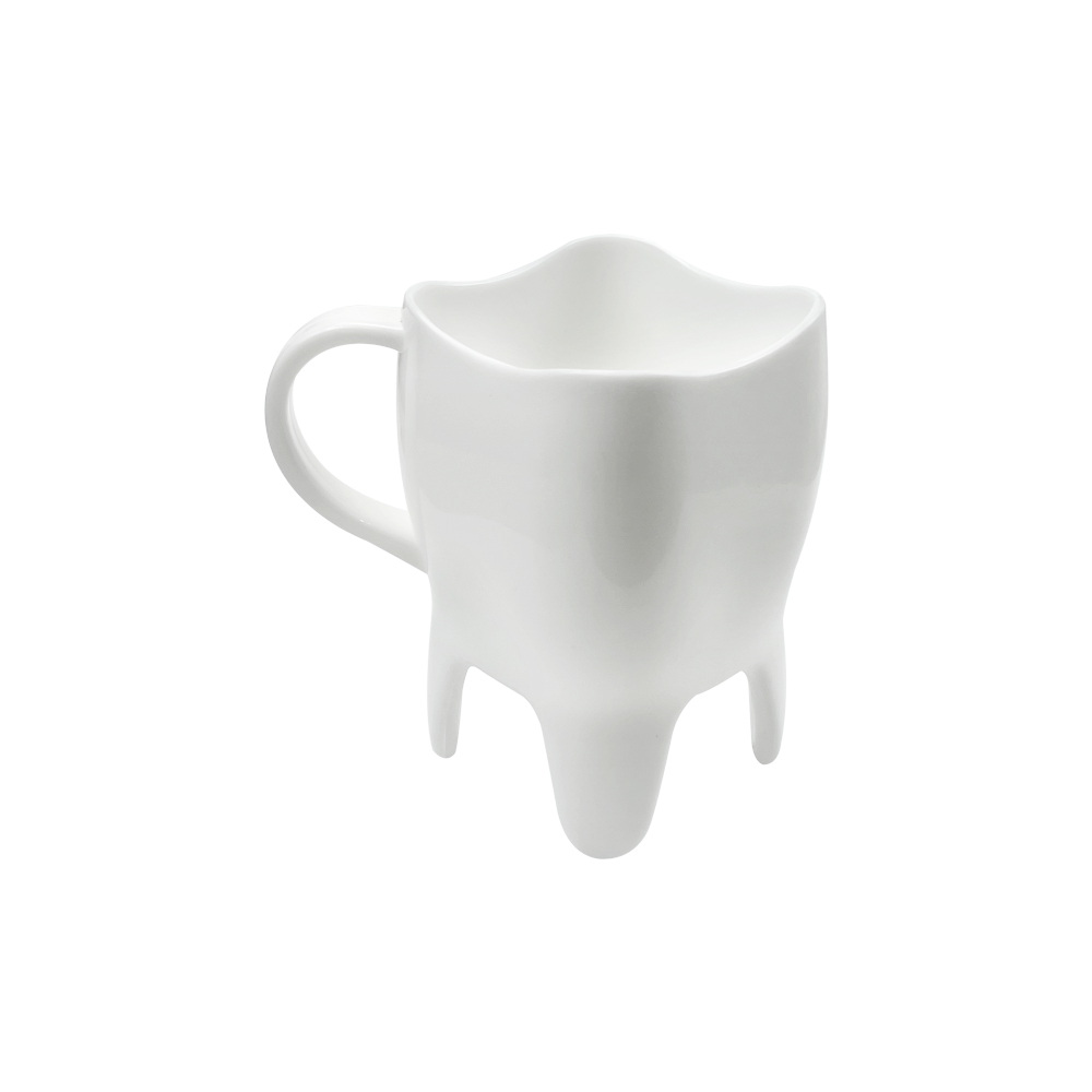 Kreatywne w kształcie zęba kubki na wodę wolnostojące kubek robić mleka i kawy plastikowy kubek robić domowego biura z uchwytem prezenty dla dentysty: Default Title