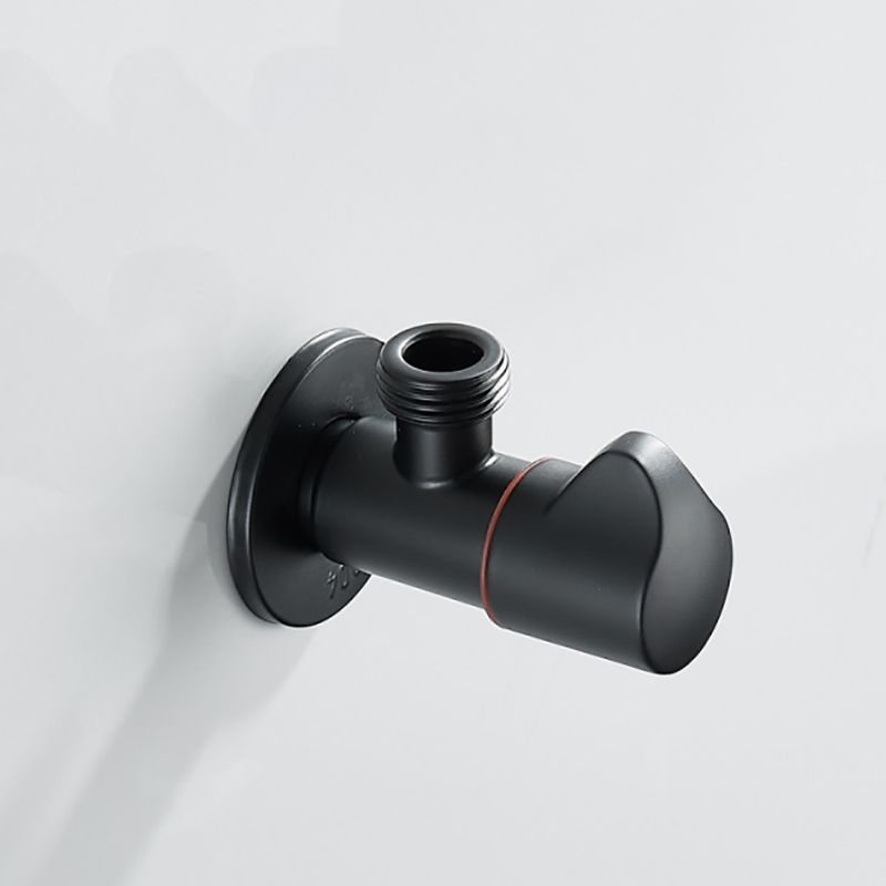 Quarter Turn Angle Stop Valve 304 Stainless Steel Faucet Shut Off Valve G1/2, Cold / Water Control Vavle, Black Painted