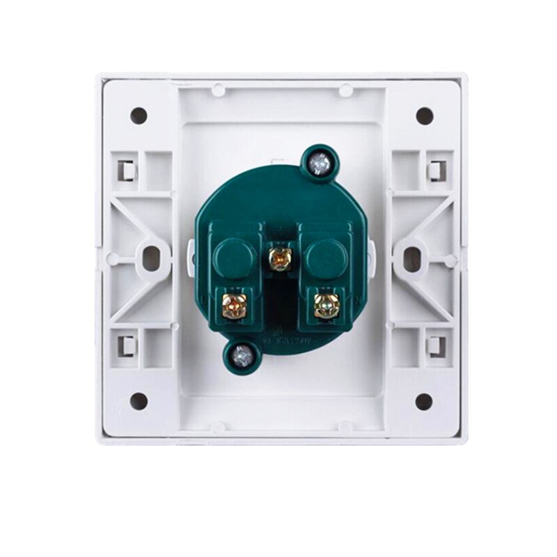 1PC Wall Socket Power Charger Adapter 16A Standard French EU Plug Outlet Crystal Panel White Charger Plates Safety Protect Plug