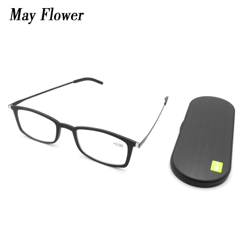 Dünne Anti-Blau Strahl Lesebrille Tragbare Platz Tr90 Brille Brillen Mit Telefon Magnetische fallen Brillen Rahmen Männer Frauen + 2