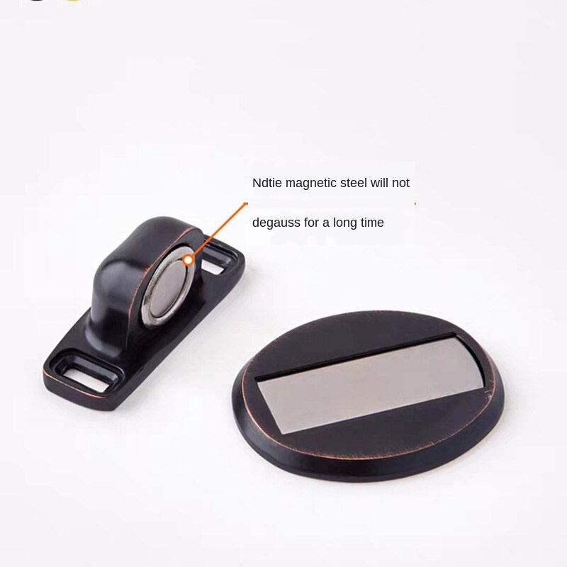 Magnetic Door Holder Stopper Invisible Doorstop Wall Floor Mount Safety Catch Stainless Steel Door Suction Bedroom Supplies