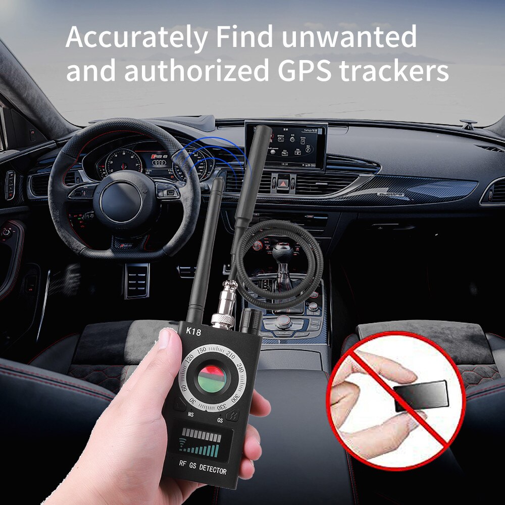 K18 Wireless Detector Camera GSM Audio Anti Bug Finder GPS Signal Lens RF Tracker Detect 1MHz-6.5GHz Multi-function Anti Camera