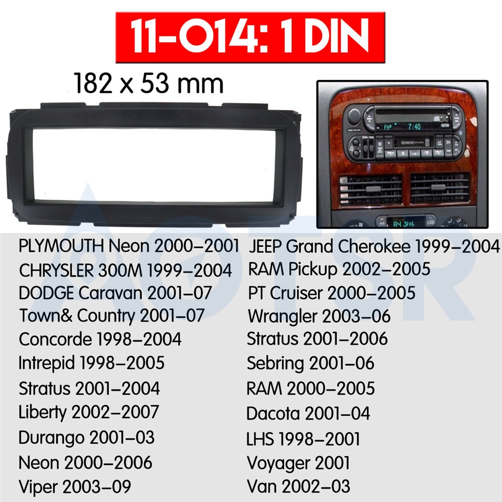 NuIth Single Din Radio Installation Dash Kit With Pocket