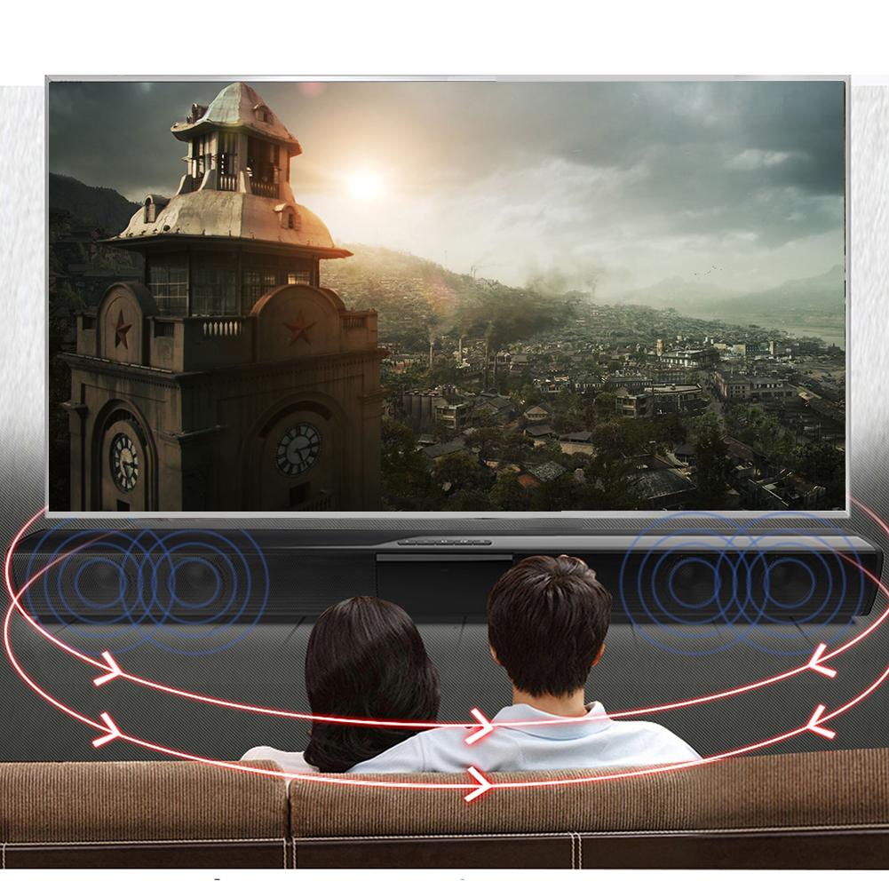 Upgraded Bluetooth Soundbar 3D Stereo Surround Wireless Deluxe Sound Bar With Optional Remote Control For TV Home Theater